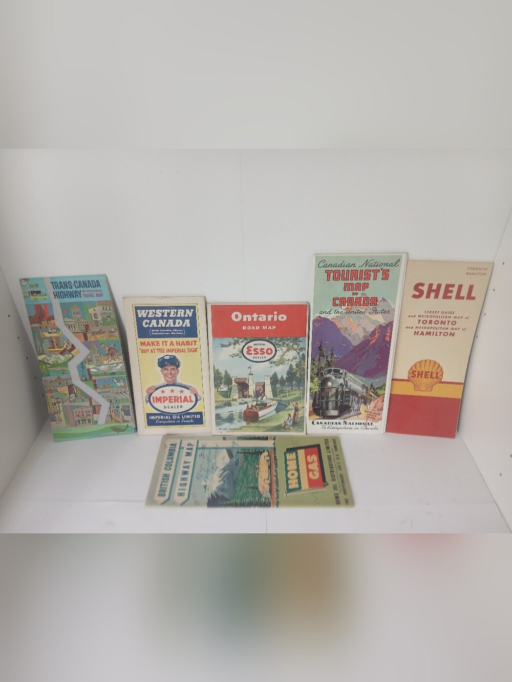Vintage Canadian Road Map Lot - Shell, Esso, Imperial, Tourist